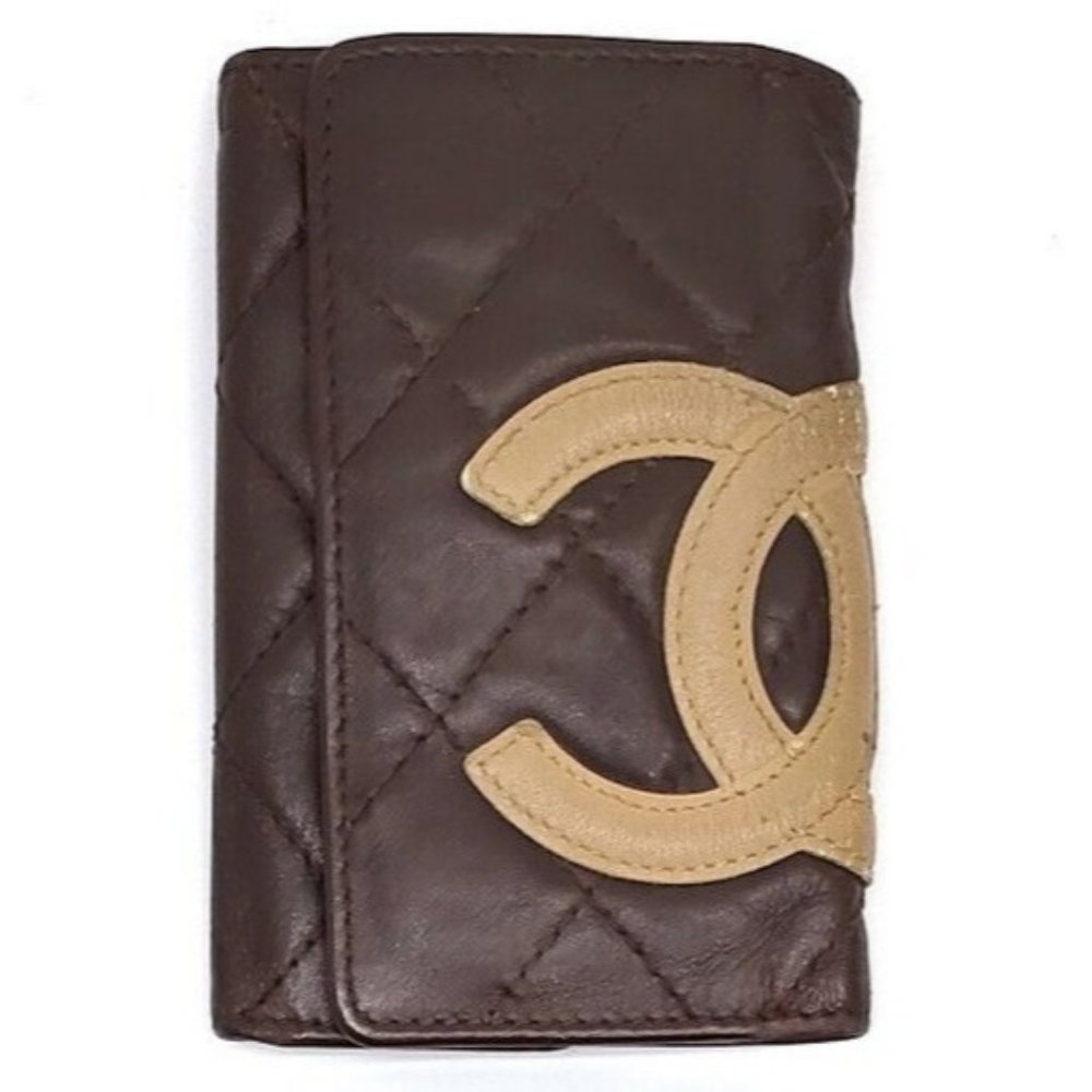 972110A YV Chanel Key Case Brown Leather